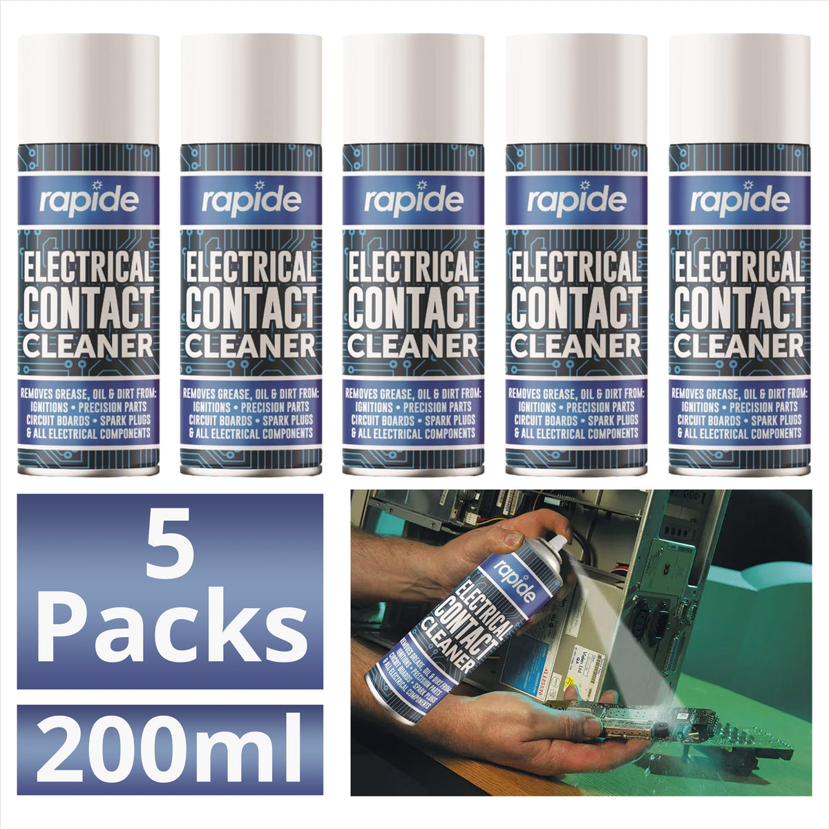 5x Electrical Contact Cleaner 200Ml