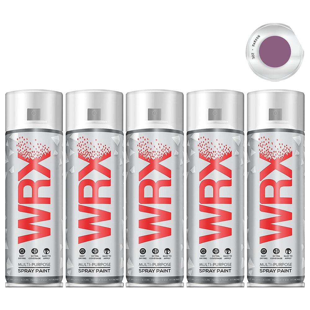 5X WRX Flat Maroon Spray Paint 400ml