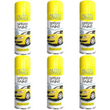 6X Auto Spray Paint Yellow Spray Paint 250ml