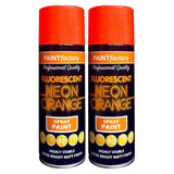 2X Paint Factory Neon Orange Spray Paint 400ml