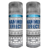 2X Paint Factory Grey Hammered Spray Paint 400ml