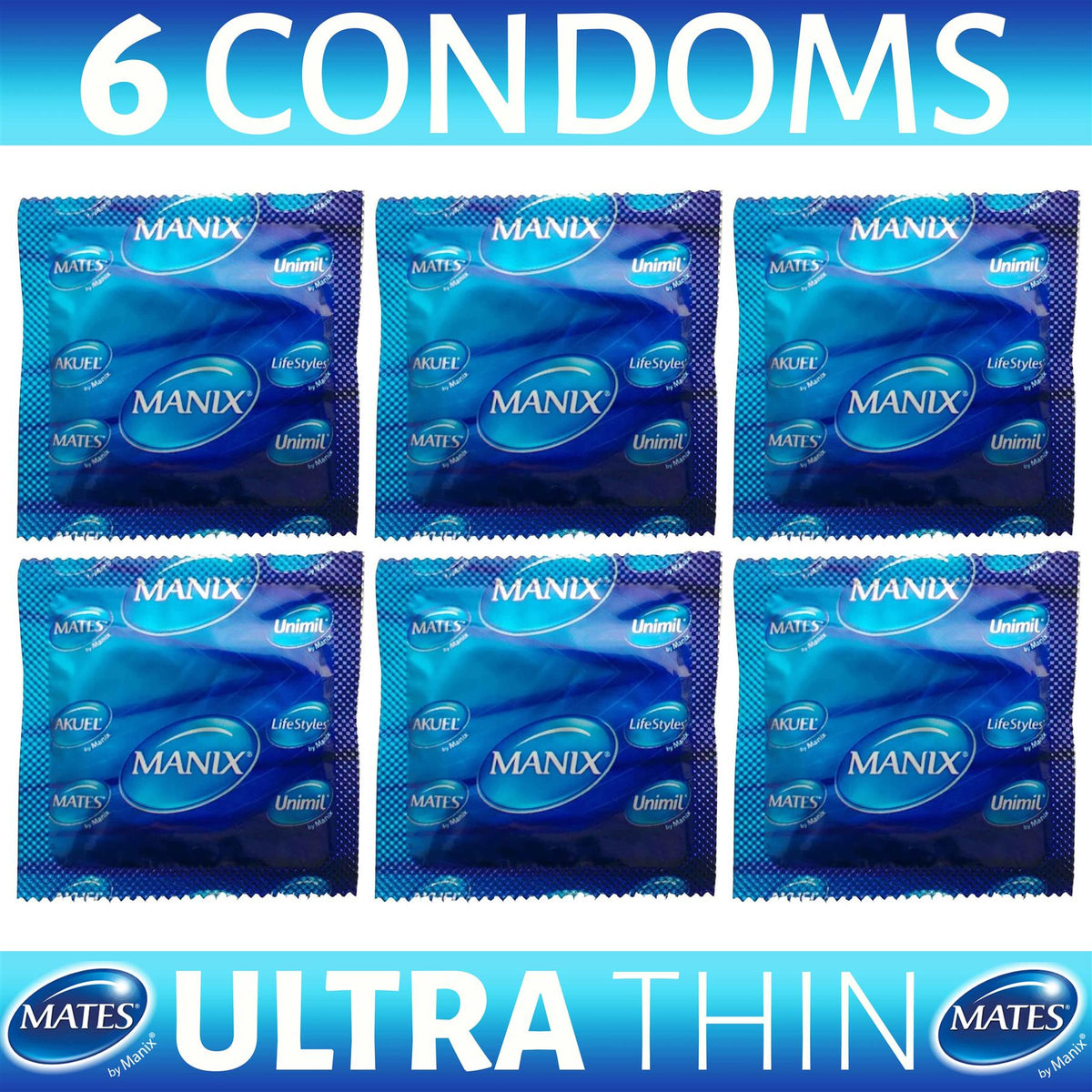 6X Mates Condoms Ultra Thin