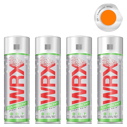 4X WRX Fluorescent Orange 522 Spray Paint 400ml