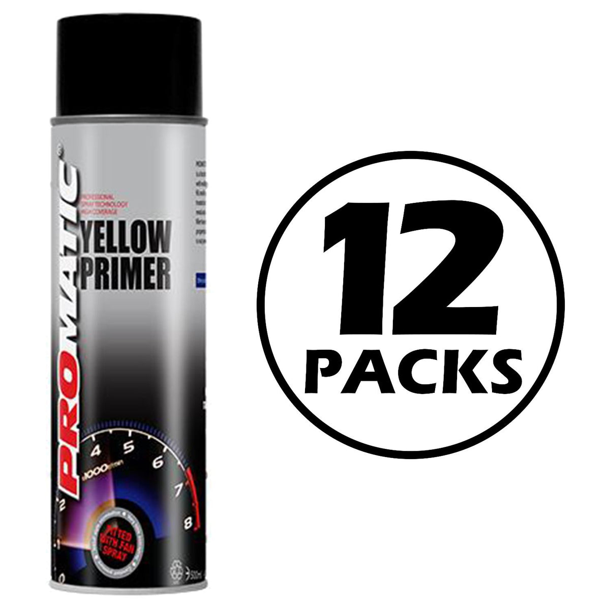 12X Promatic Yellow Primer Spray 500ml