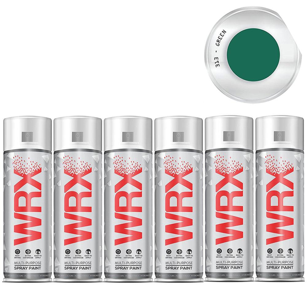 6X WRX Flat Green Spray Paint Acrylic 400ml