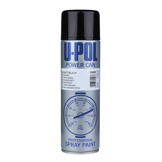 Upol Power Can Matt Black Spray Paint 500ml