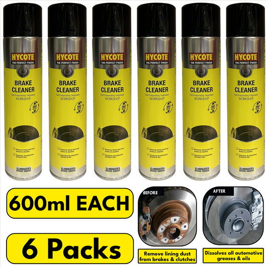 6X Hycote Brake Cleaner Spray 600ml