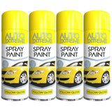 4X Auto Spray Paint Yellow Spray Paint 250ml