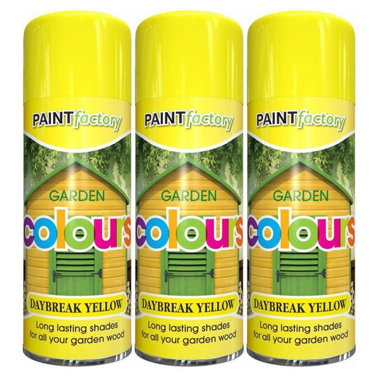 3X Paint Factory Daybreak Yellow Spray 400ml