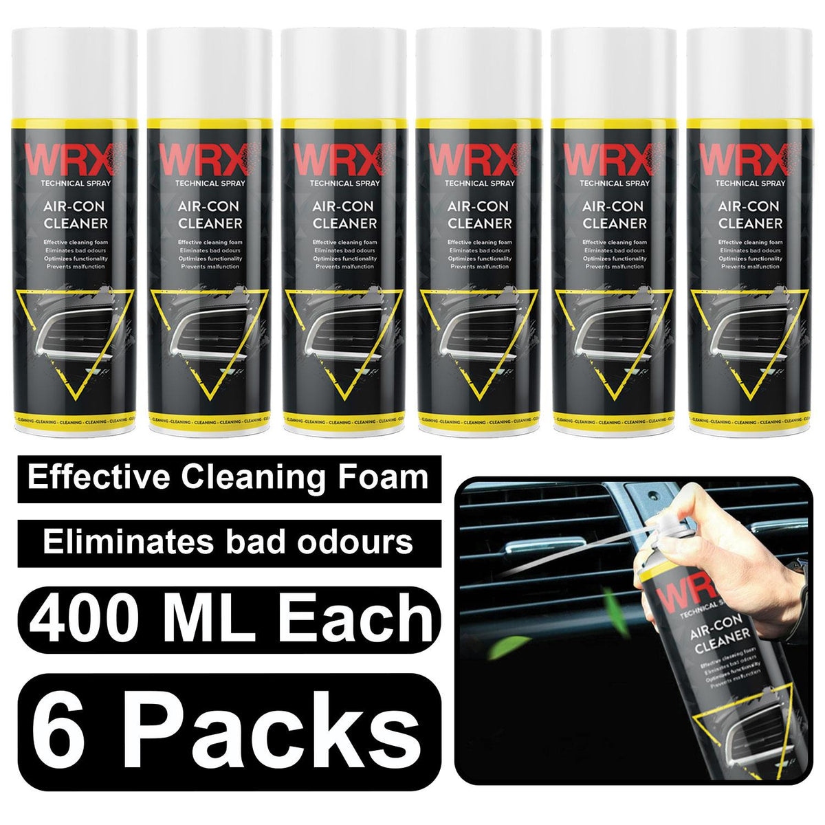 6X WRX Air Conditioners Cleaner Spray 400ml