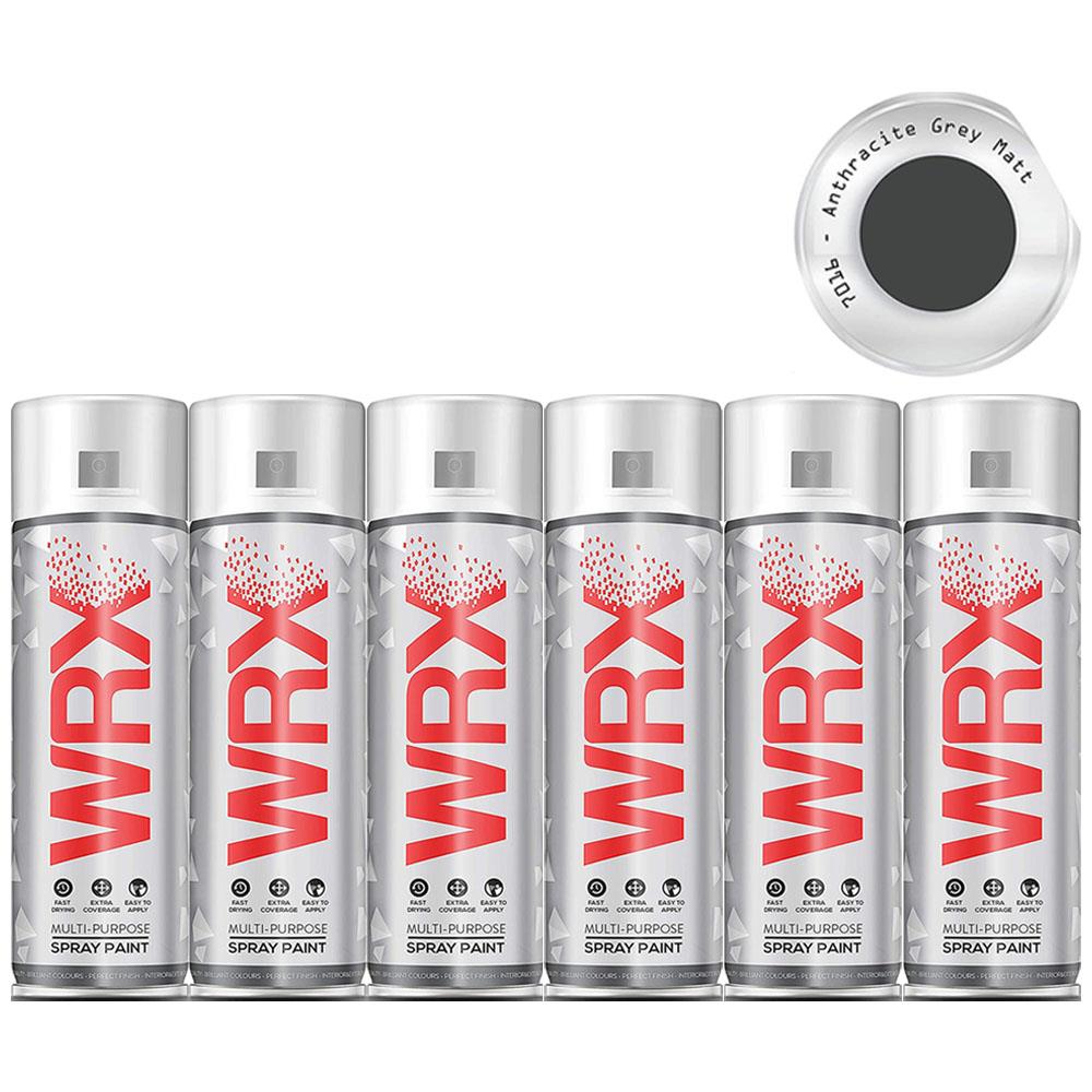 6X WRX Matt Anthracite Grey 7016M Spray Paint 400ml