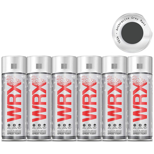 6X WRX Matt Anthracite Grey 7016M Spray Paint 400ml