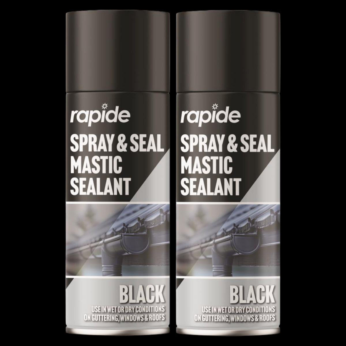 2X Rapide Spray And Seal 400ml Black