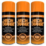 3X Paint Factory Fluorescent Neon Orange Spray Paint 200ml