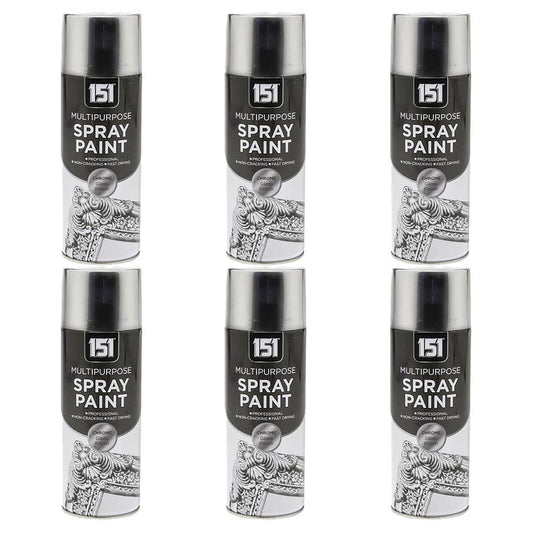 6X Auto Chrome Spray Paint 400ml