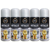 5X Paint Factory Metallic Silver Spray Paint 200ml