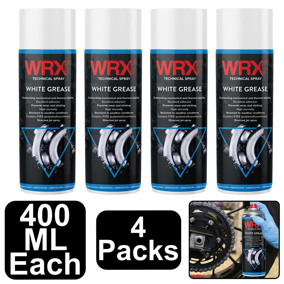 4X WRX White Grease Spray 400ml