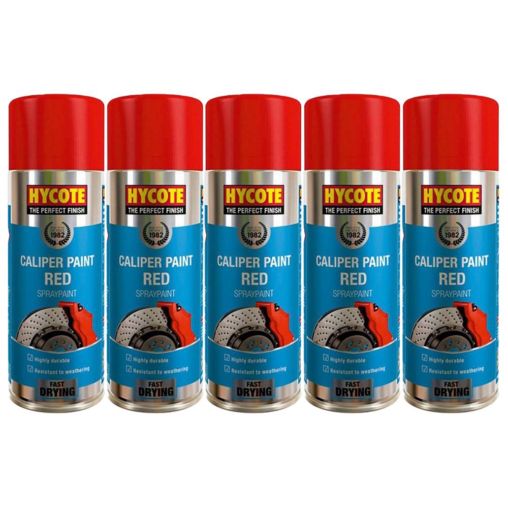 5X Hycote Red Caliper Spray Paint 400ml