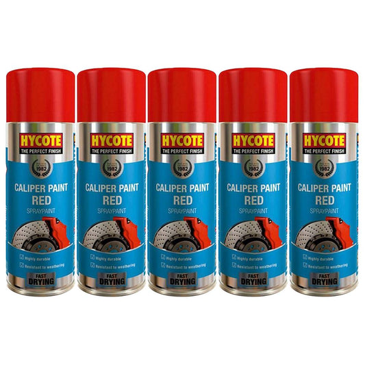 5X Hycote Red Caliper Spray Paint 400ml