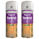 2X Clear Yacht Varnish Spray 250ml