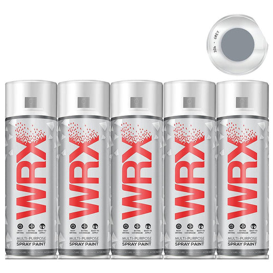 5X WRX Gloss Grey Spray Paint Acrylic 400ml