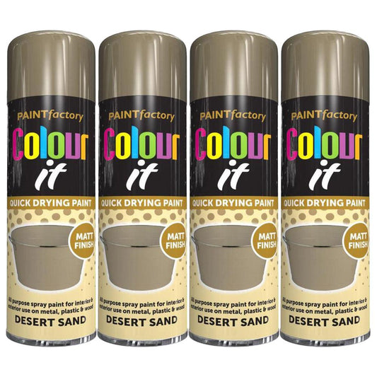 4X Paint Factory Desert Sand Matt Spray Paint 250ml