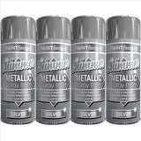 4X Paint Factory Metallic Silver Spray Paint 200ml