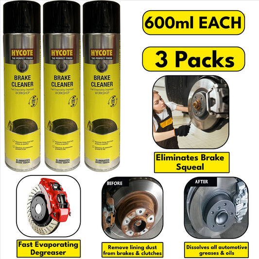 3X Hycote Brake Cleaner Spray 600ml