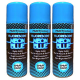 3X Paint Factory Blue Fluorescent Neon Spray Paint 200ml