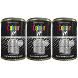 3X Paint Factory Black Iron Gate Gloss Tin Paint 300ml