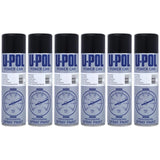 6X Upol Power Can Satin Black Spray Paint 500ml