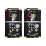 2X Paint Factory Jet Black Gloss Tin Paint 300ml