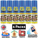 6X Household Flea Aerosol 200ml