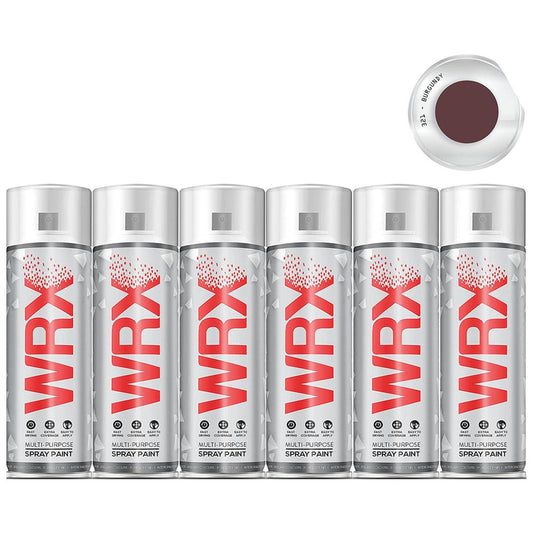 6X WRX Flat Burgundy Spray Paint 400ml