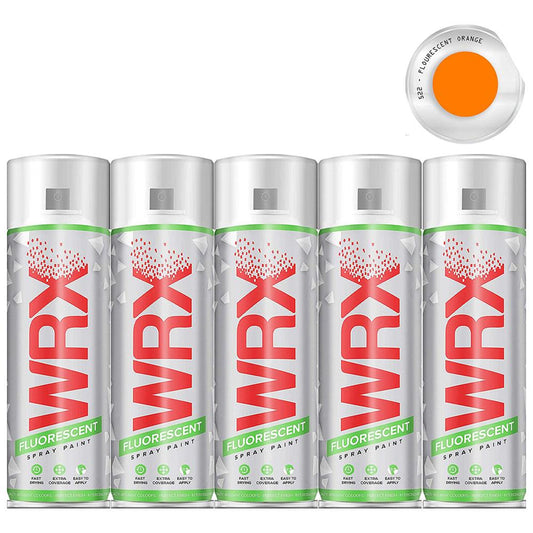 5X WRX Fluorescent Orange 522 Spray Paint 400ml