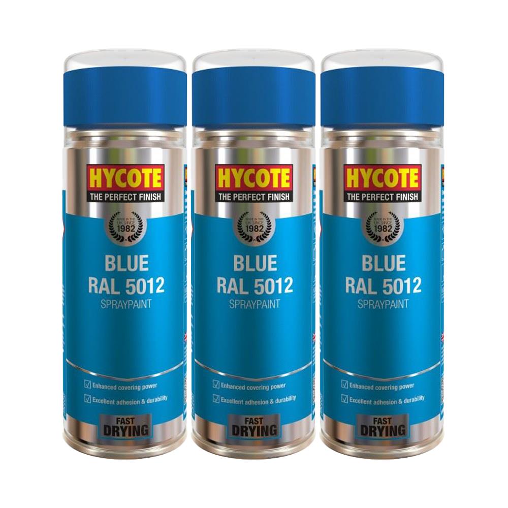 3X Hycote Blue Spray Paint 400ml