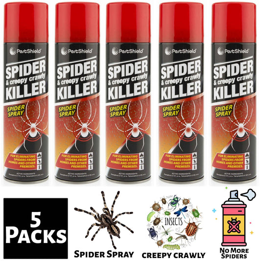 5X No More Spider & Creepy Crawly Spray 200ml