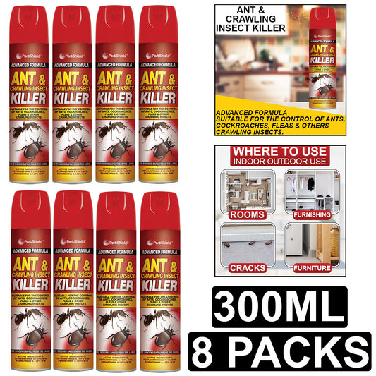 8X Ant & Crawling Killer Spray 300ml