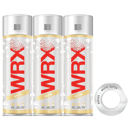 3X WRX Satin White Spray Paint 400ml