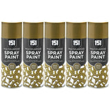 5X All Purpose Gold Metallic Spray Paint 400ml