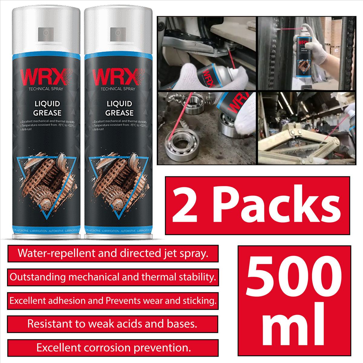 2X WRX Liquid Grease Adhesion Spray 500ml