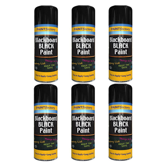 6X Paint Factory Blackboard Spray Paint 400ml