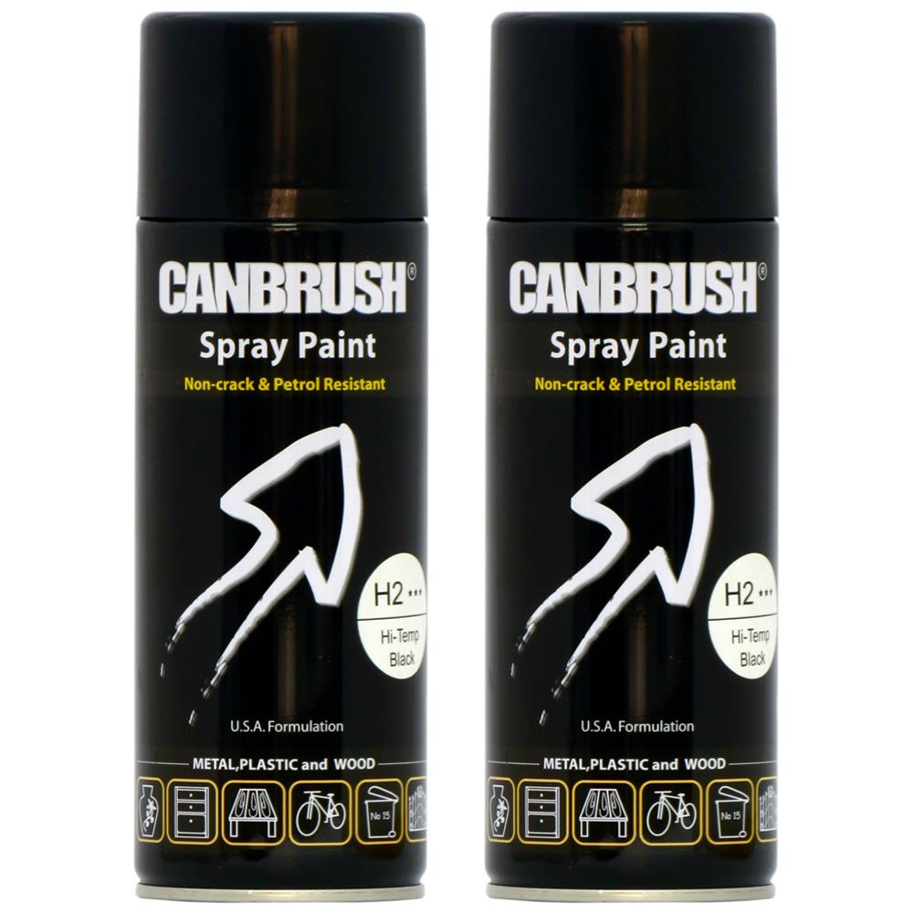 2X Canbrush H2 Hi-Temp Black 400ml