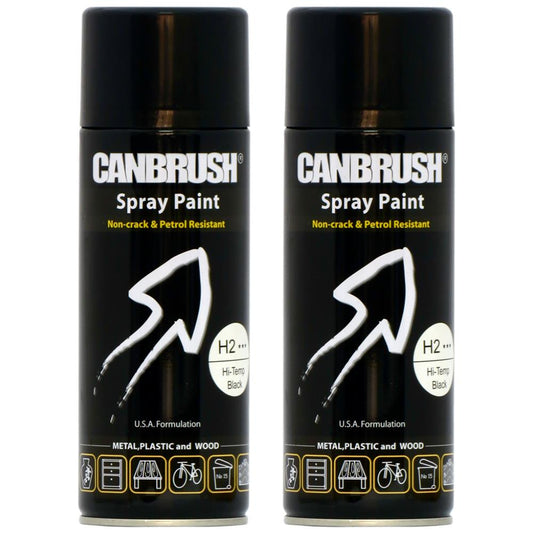 2X Canbrush H2 Hi-Temp Black 400ml