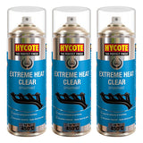 3X Hycote Extreme Heat Clear Spray Paint 400ml