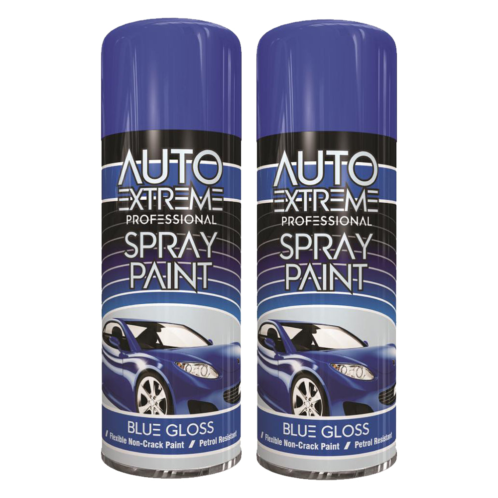 2X Auto Extreme Blue Spray Praint 400ml