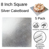 5 Board - 8" Square Silver Double Thick Cards