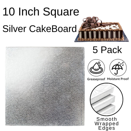 5 Board - 10" Square Silver Double Thick Cards