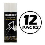 12X Canbrush C64 Flat White Spray Paint 400ml