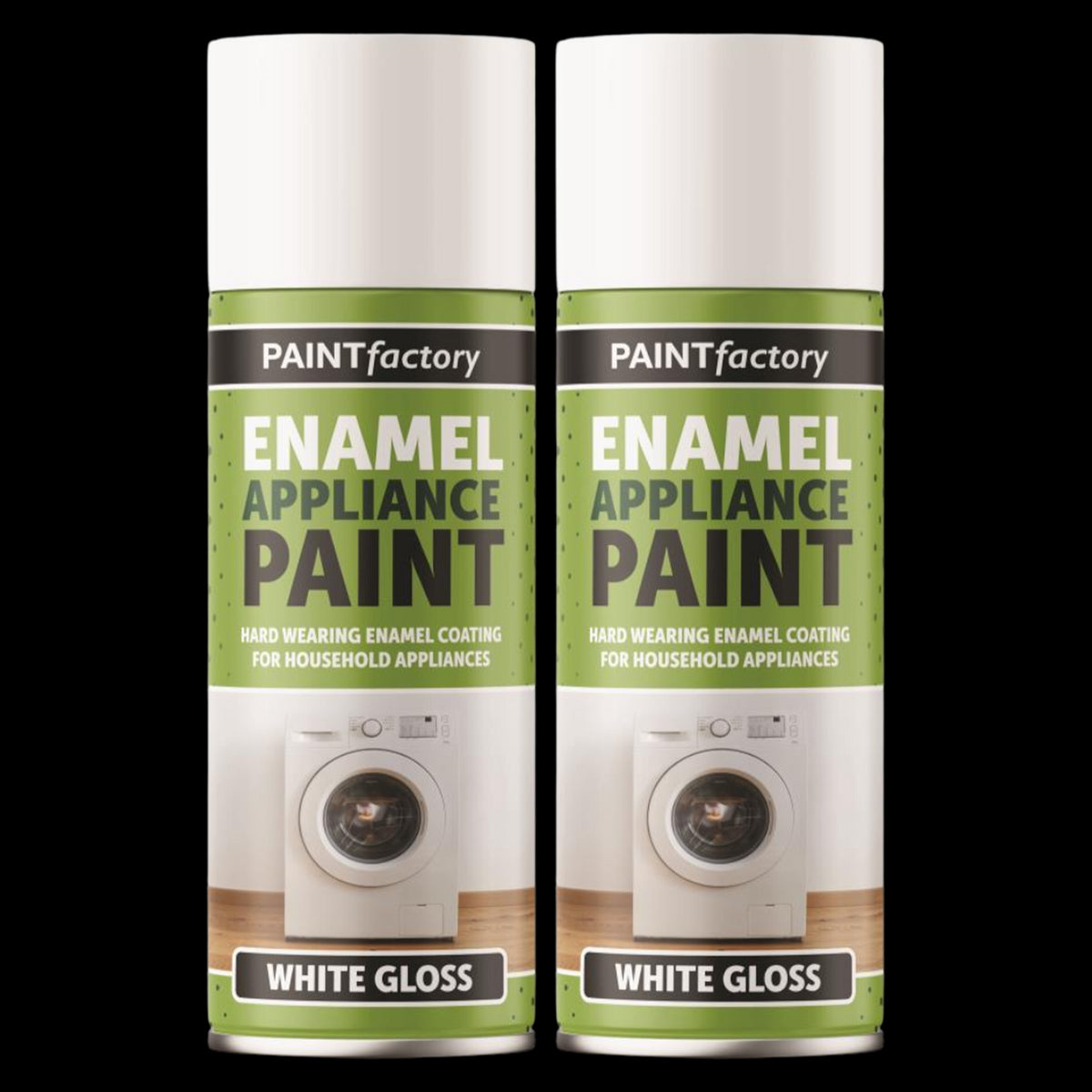 2X White Gloss Enamel Appliance Spray Paint 400ml